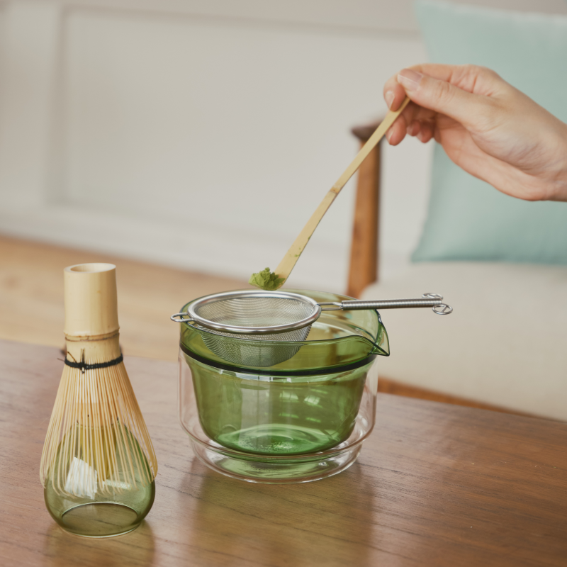 Double-walled Matcha Bowl 300ml, Green