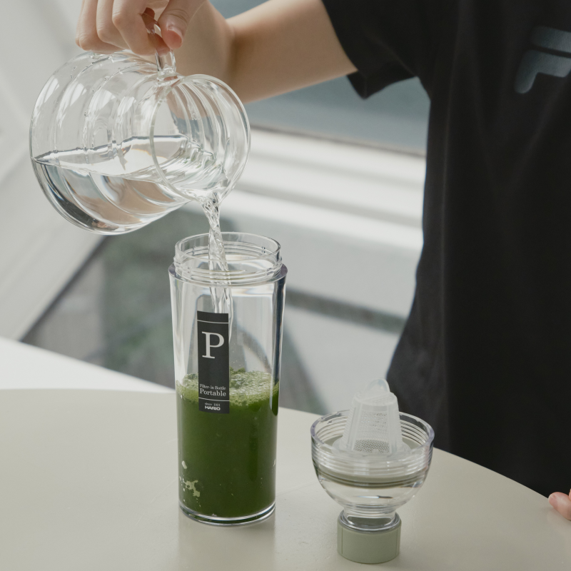 Filter In Bottle Portable, Smokey Green, 400mL