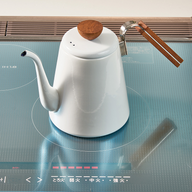 Coffee Pour Over Brewing Kettle Bona, 800mL, White Enamel