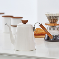 Coffee Pour Over Brewing Kettle Bona, 800mL, White Enamel
