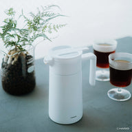 Double-Walled Thermal Pot With Ceramic Coating, 800mL, White