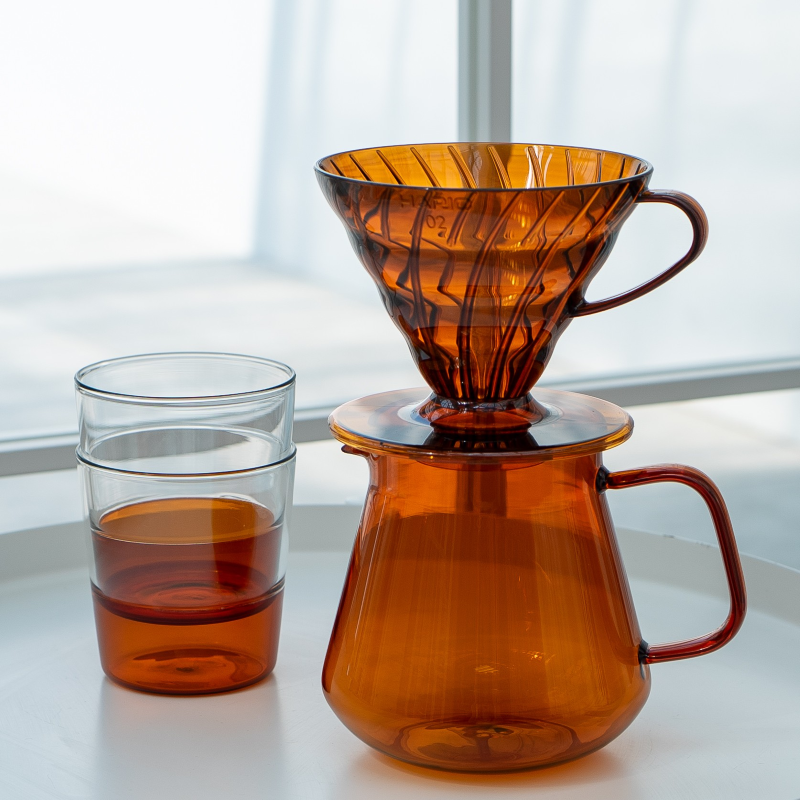 HARIO Colors Half Color Stackable Glass, 360mL, Grey