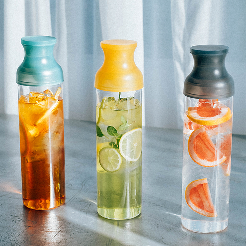 Filter-in Carafe Cold Brew Tea Bottle, 1,000mL, Transparent Yellow