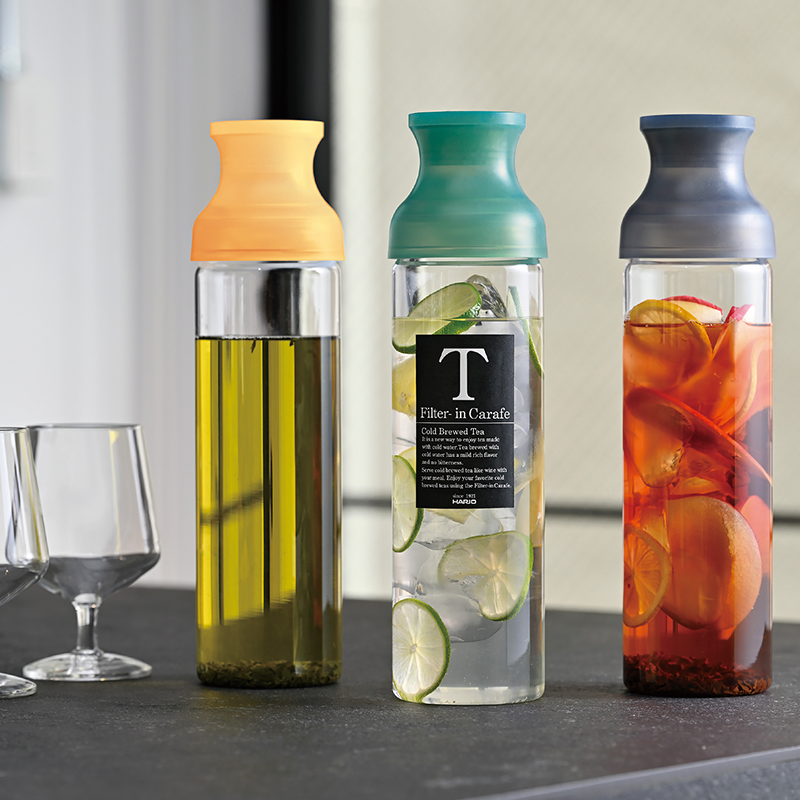 Filter-in Carafe Cold Brew Tea Bottle, 1,000mL, Transparent Yellow