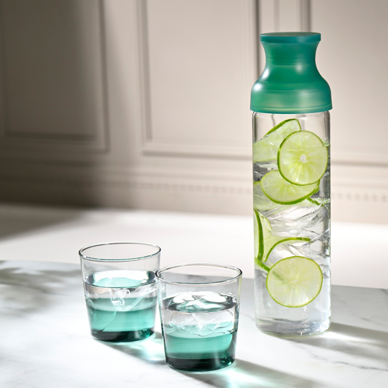 HARIO Colors Half Color Stackable Glass, 360mL, Green