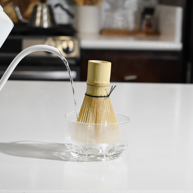 Matcha Chasen Stand & Bowl 100ml, Clear