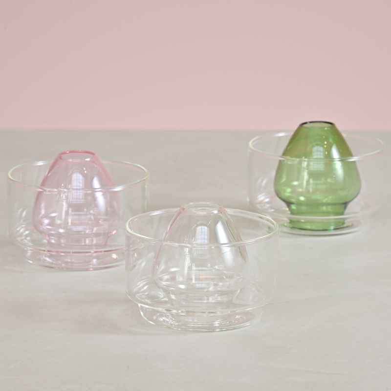 Matcha Chasen Stand & Bowl 100ml, Clear