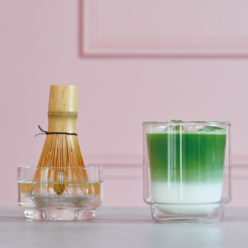 Matcha Chasen Stand & Bowl 100ml, Clear