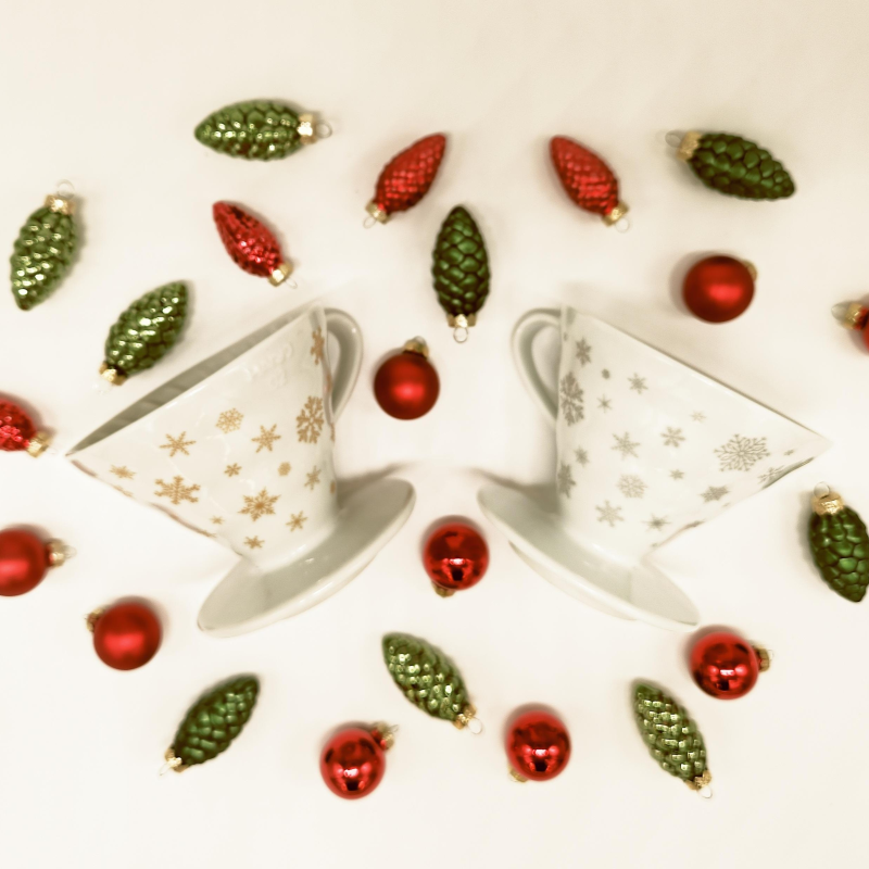 V60 Dripper Ceramic 02 size, Xmas edition, Gold