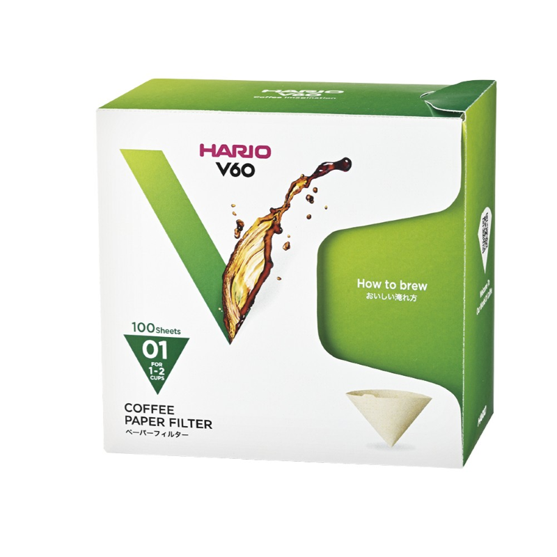 V60 Filter Paper, 01 Size, 100 pcs, Natural (Box)