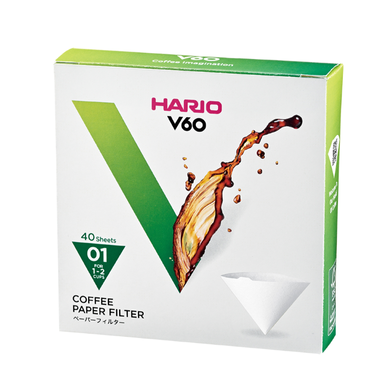 V60 Filter Paper, 01 Size, 40 pcs, White