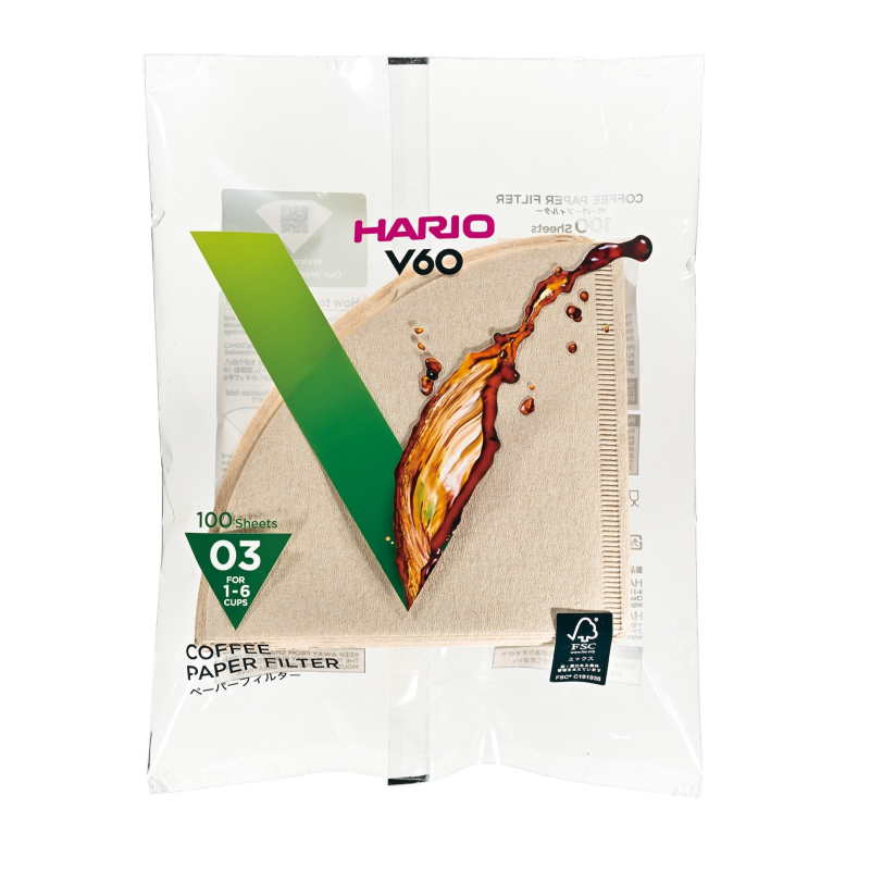 V60 Filter Paper, 03 Size, 100 pcs, Natural