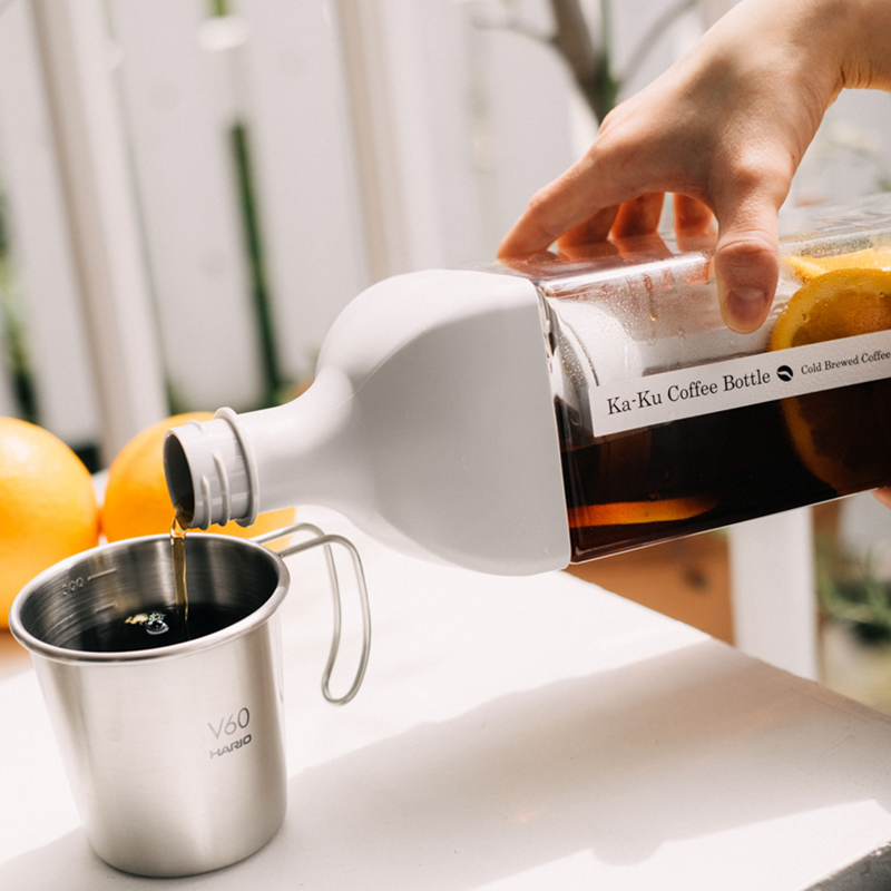 Ka-Ku Cold Brew Coffee Bottle, 1000mL, Pale Grey