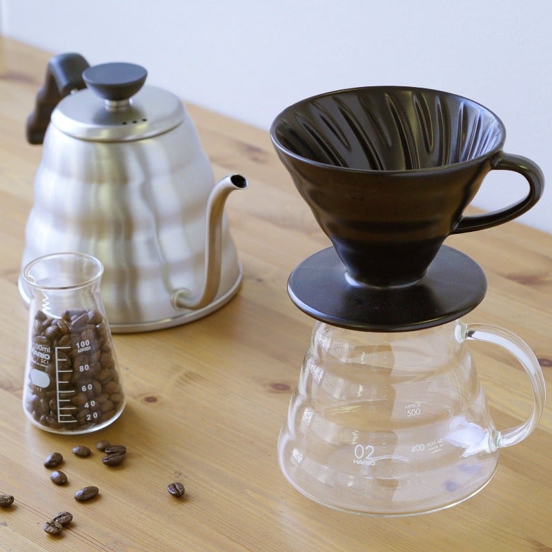 V60 Ceramic Colour Dripper, 02 Size, Matte Black